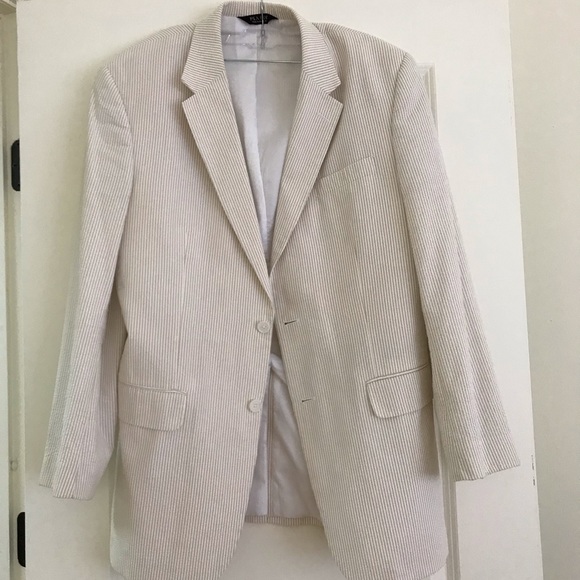 tan seersucker jacket